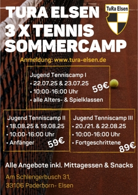 3x TuRa Tennis Sommercamp 2025